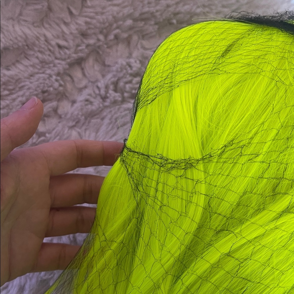 Neon Yellow Women's Hair Wig - Picture 12 of 14